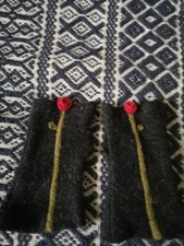 Walkwolle Armstulpen Faustlinge in Gudrun-Look