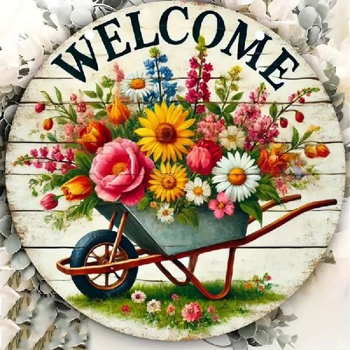 Blechschild rund welcome - rund,