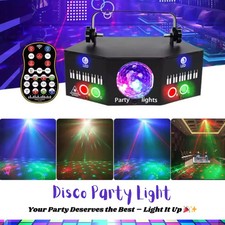 DMX RGB LED Laserstrahl Scanner Projektor DJ Disco Party Bühne Strobe Laserlicht