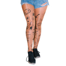Retro Old School Tattoo Tights