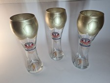 3x Erdinger Weißbierglas Bierglas Weizen WM Pokal Fußball-Edition Weizenbierglas