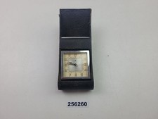 Reisewecker + Etui KJ Kienzle Chrom 30er Jahre Uhr Dekoration alt #256260