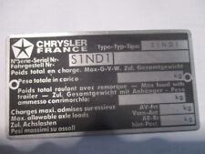 Simca chrysler talbot S1ND1