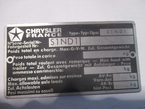 Simca chrysler talbot - , s1nd1