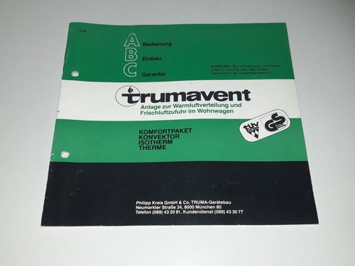Trumavent bedienung einbau - trumavent,