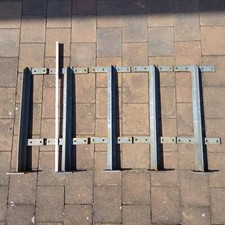 5 Stück Zaunsäule, Zaunpfosten T-Profil feuerverzinkt, zum Aufdübeln, L=650 mm