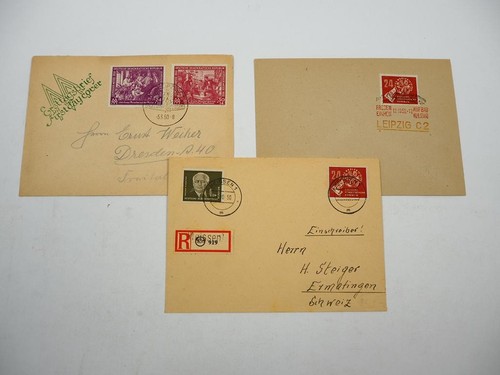 Ddr briefe ersttagsbriefe - 3x,