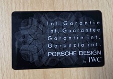 IWC Schaffhausen Plastik Karte Blanco Porsche Design by IWC