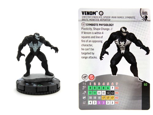 Heroclix 001 venom - heroclix,