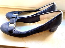 Ballerinas, Pumps, Wildleder, blau, Italien, 38,5 , Elegante Schuhe