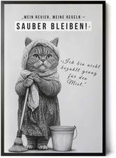 Lustiges katzenbild 30x45cm - lustiges,