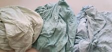 Spannbetttuch Leintuch 3 Stück hellblau türkis hellgrün Einzelbett +Moltontuch