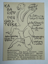 alte AK München "Kabarett Zwiebelfisch" ca. 1933