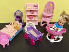 Barbie Möbel Kinderzimmer , Regal, Spielzeug, Kinder,Bett , Zubehör