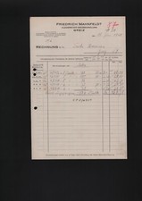 GREIZ, Rechnung 1940, Friedrich Mahnfeldt Kleider-Seiden-Anzug-Stoffe