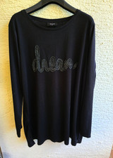 GINA Erstling´s family Damen Shirt Lang  schwarz Gr. 44 Longshirt Tunika vintage