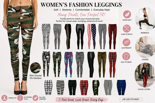 Damen bedruckte leggings - bedruckte,