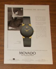 Seltene Werbung MOVADO MUSEUM SERAFINO Watch - Primaballerina Susan Jaffe 2001