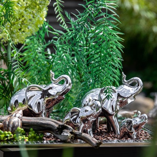 Dekofigur elefant silber 25 - elefant, 6-25