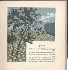 Jugendstil Gerlach´Jugendbücherei Die Blume im Lied  1.A. Rudolf Sieck Original