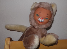 DDR Plüschtier Katze mit Gummigesicht