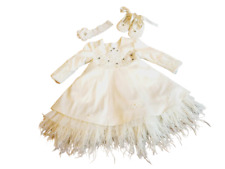 Taufkleid Gr 74 Kleid Taufe Baby Partykleid Geburtstagset 3tlg ivory 6-9 Monate