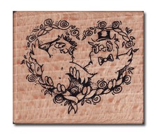 Heindesign Stempel Motivstempel Embossingstempel Eulen Eulenhochzeit (L)