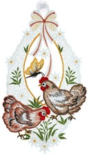 Fensterbild Ostern Landhaus