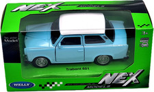 Welly Auto / Car Trabi Trabant 601  Farbe blau mit weißen Dach
