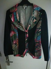 Star Couture Blazer Neu 42 Schwarz Animal Bunt Schnürung hinten Snake Print