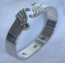 SCHÖNER ALTER SERVIETTENRING AUS DÄNEMARK 830er SILBER ECHTSILBER #12621