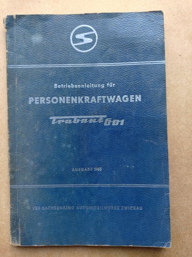 Trabant 601 betriebsanleitung - trabant,