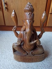 Ganesha-Statue aus Holz ca. 33