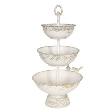 Etagere Weiß Metall  runde