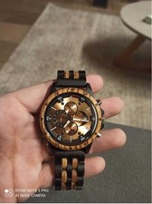 Holzuhr Herren Multifunktion Datum Wochentag Armbanduhr Geschenk Studenten