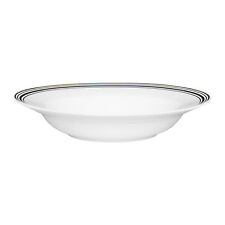 Suppenteller Pastateller Tiefteller Porzellan weiß Streifen schwarz gold 1 Stück