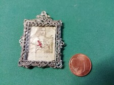 Bilderrahmen Feinzinn Wandbild für Puppenstube alt antik