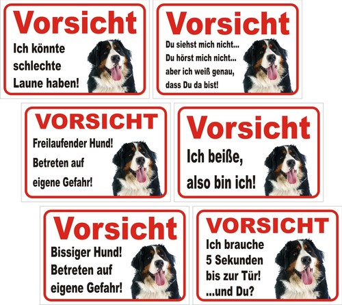Schild vorsicht berner - vorsicht,