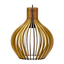 Hängelampe Pendelleuchte Zimmerlampe Esstischlampe Thekenlampe Holzlamellen