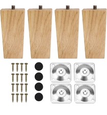 4 Stück Möbelfüße Holz