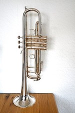 Bb Trompete Bach Stradivarius 180-435, Monel Ventile, handgehämmert, versilbert
