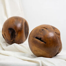 Teak-Holz Kugel 2er Set ca. 20