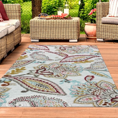 Outdoor teppich mit blumen - mit,