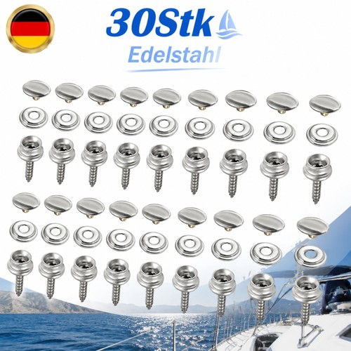 30x edelstahl druckknopf - 30x,
