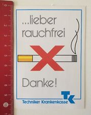 Aufkleber/Sticker: Techniker Krankenkasse - Lieber Rauchfrei Danke (11041610)