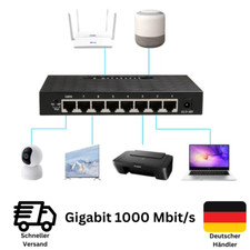 8 Port Netzwerk LAN Verteiler Switch Gigabit 1000Mbs Netzwerkgerät RJ45 Ethernet