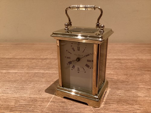 Messing acht tage kutschenuhr - messing,