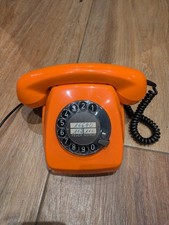 Vintage Telefon mit Wählscheibe in Kult Orange Post Fe TAp 611-2 70er Jahre