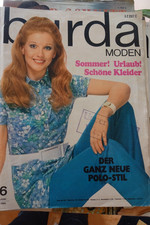 burda moden,  6/ 1969, Schnitte, Nähanleitungen für Sommer Urlaub schöne Kleider