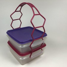 Tupperware vintage Picknickturm Stapelturm 2 Dosen Behälter mit Tragegriff